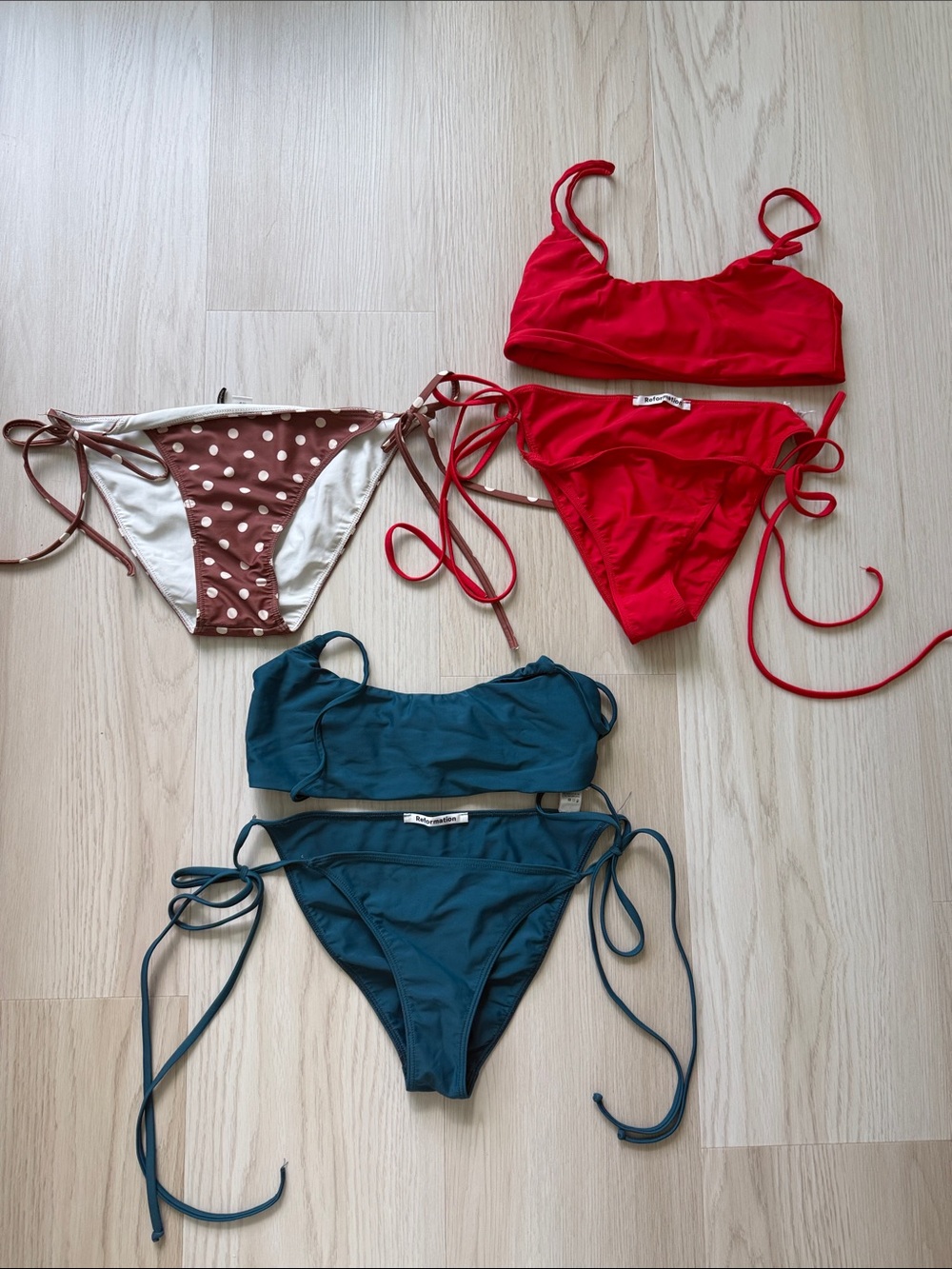 Lot of Reformation bathing suits SZ Large